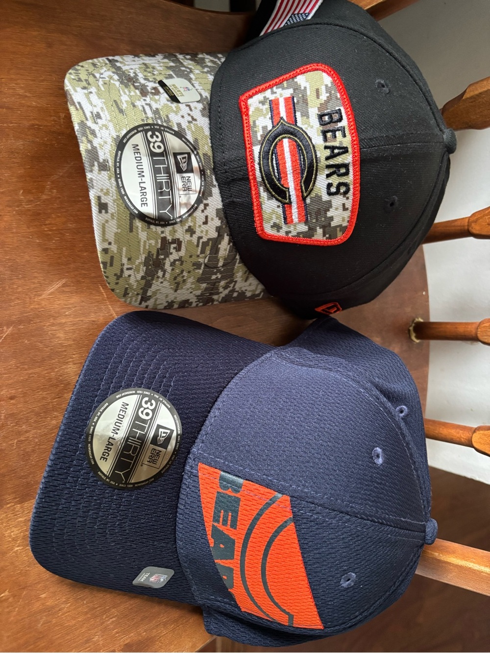 New Chicago Bears Fitted Caps Med/Lg(2ct)